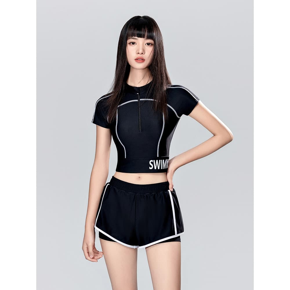 Maiô feminino 2025 novo estilo High-End conservador Split capa barriga mais magro olhar profissional natação polícia Ded