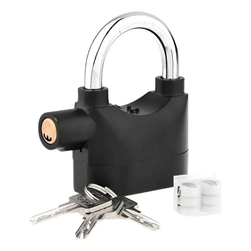 Cadeado Com Alarme Sonoro Antifurto 110 Dba à Prova De Água Para Moto Portão Comércio Bicicleta MY MONKEY