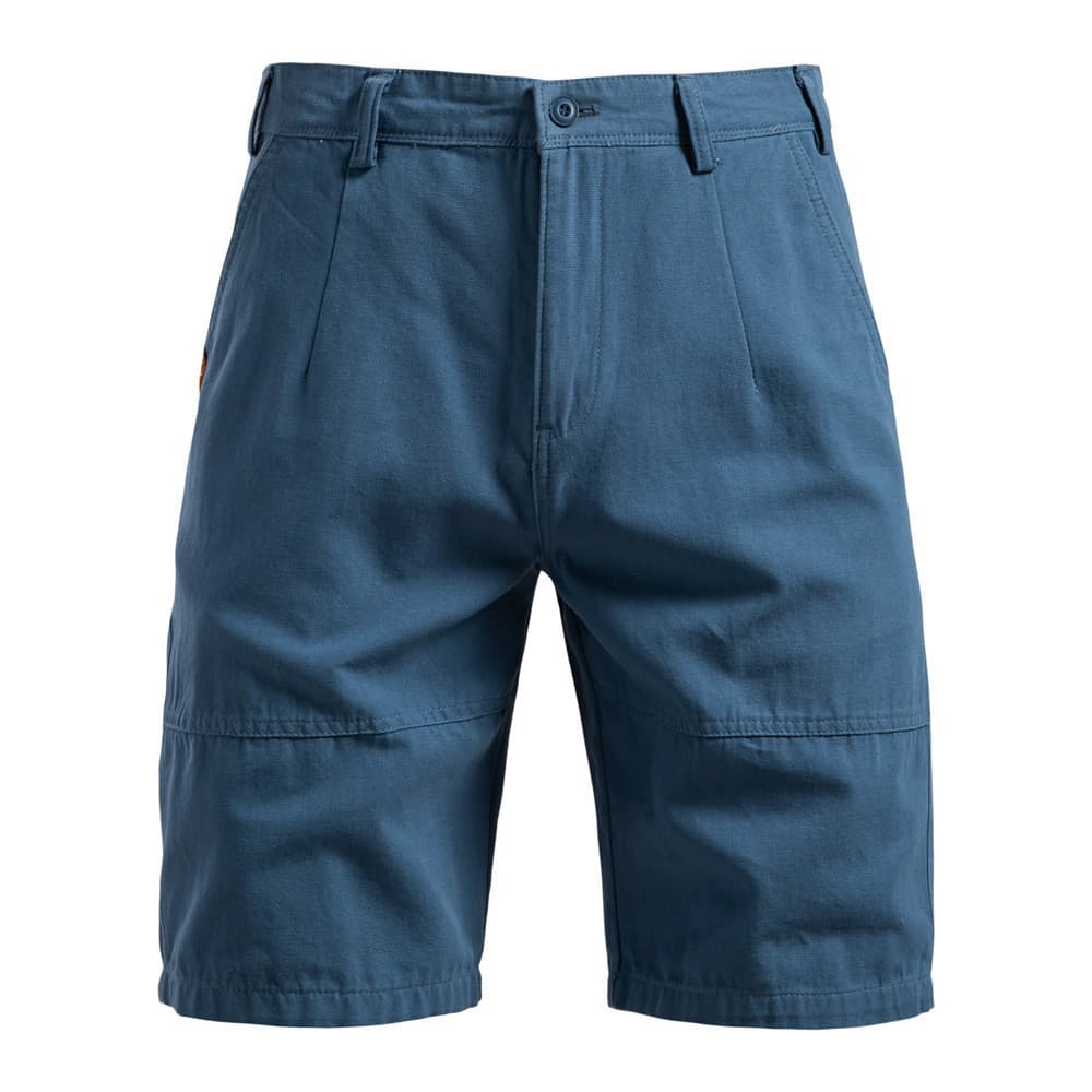 2026 Shorts masculinos casuais de algodão puro, calças cortadas retas, cor sólida, macacão combinado, shorts masculinos