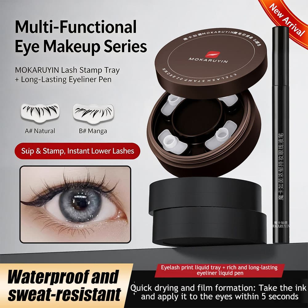 Conjunto De Delineador Líquido Para Carimbo De Cílios Inferiores À Prova D'água Manga Natural Lash Print Kit De Maquiage