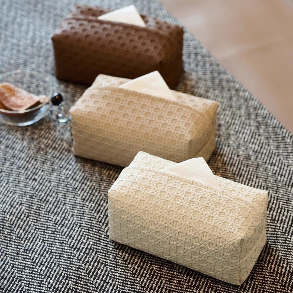 Simples Rattan padrão caixa de papel couro casa sala estar jantar mesa decoração ornamentos Hotel b & b luz suave luxo c