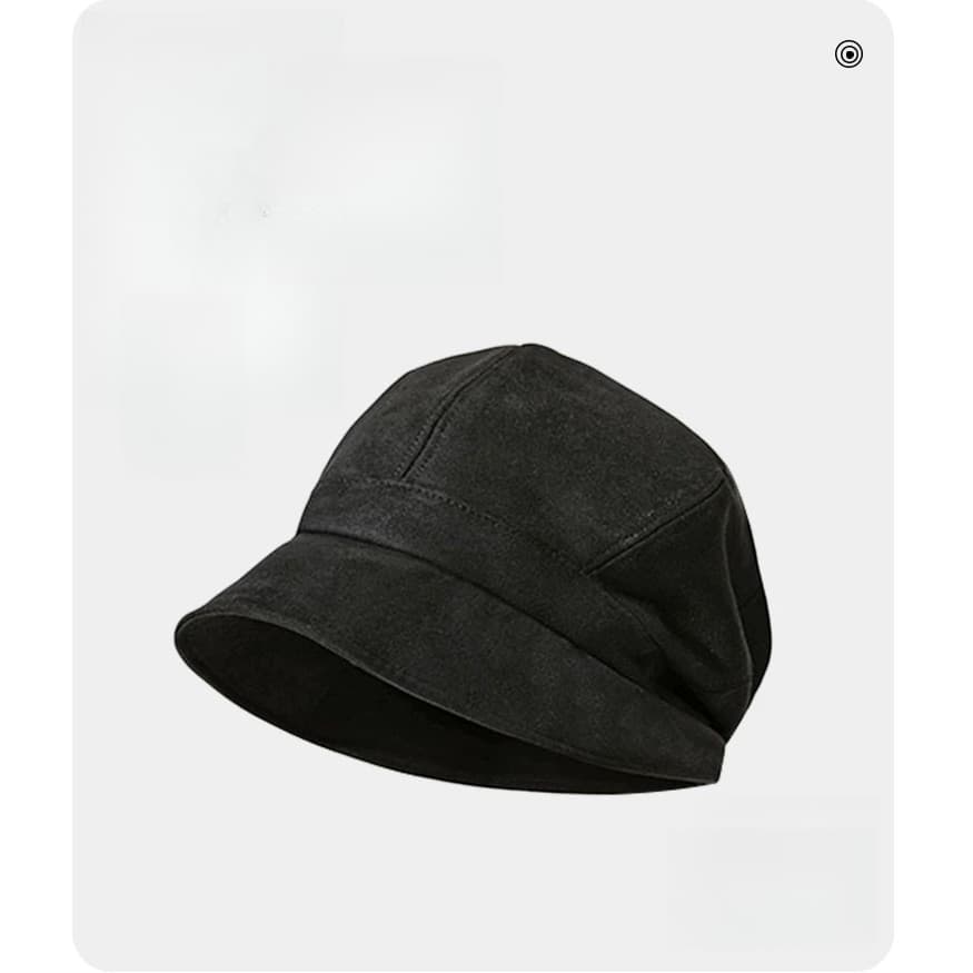 Chapéu de Suede com Caimento Solto para Mulheres com Cabeça Grande, Chapéu de Pescador que Afina o Rosto, Chapéu de Bald