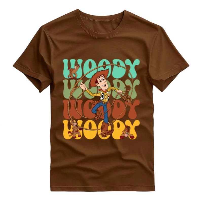 Camiseta Woody Toy Story Adulto e Infantil Unissex 100% Algodão