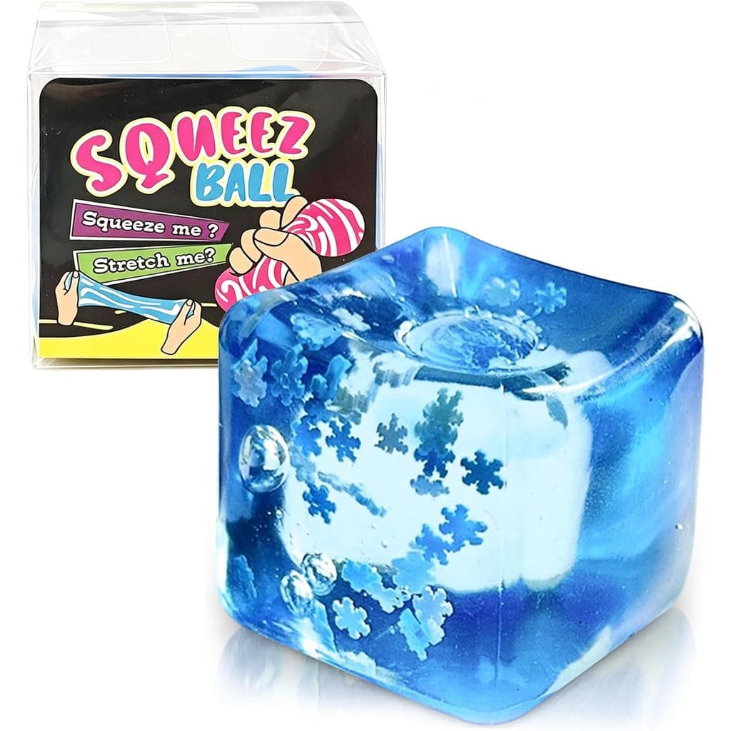 Squeeze Stress Ice Cube, Squeeze Toys Ice Cube for Kids Adults Squishies Stress Relief, Sensory Toys for Kids with Auti,