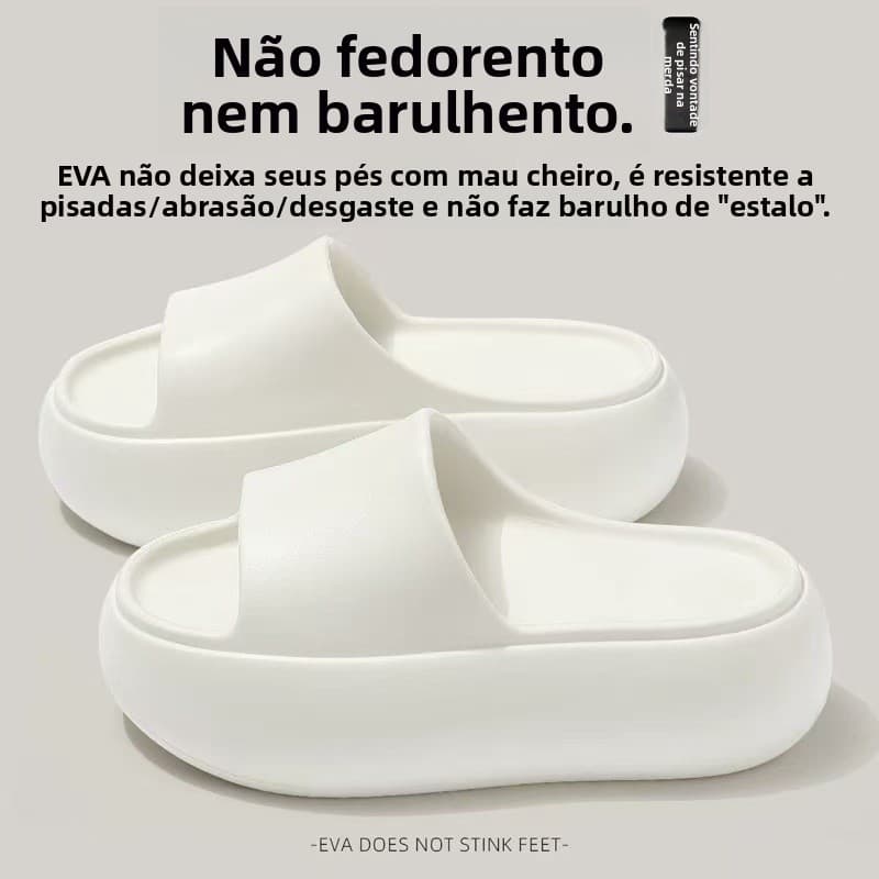 Chinelos Femininos Plataforma EVA Antiderrapante Aumento Altura Praia