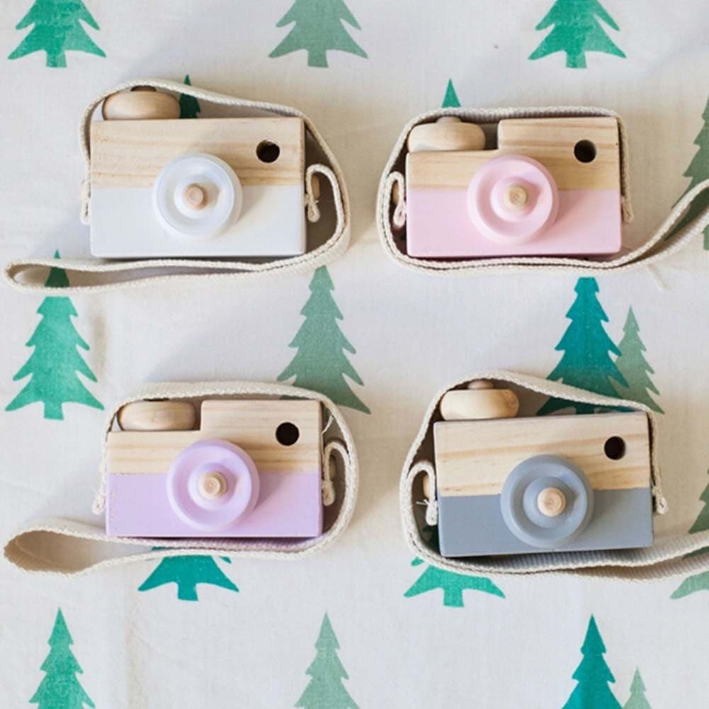 Spot 》 Mini Brinquedo De Câmera De Madeira Ornamento Criativo Para Crianças Decoração De Quarto Infantil