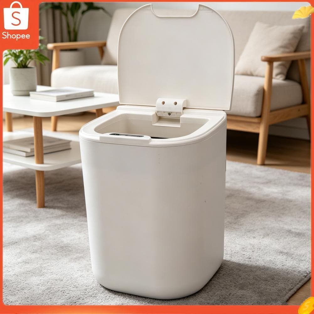 Lixeira 16L com abertura automática e tampa inteligente Sensor Cozinha sem toque Banheiro Lixeira à prova de odor