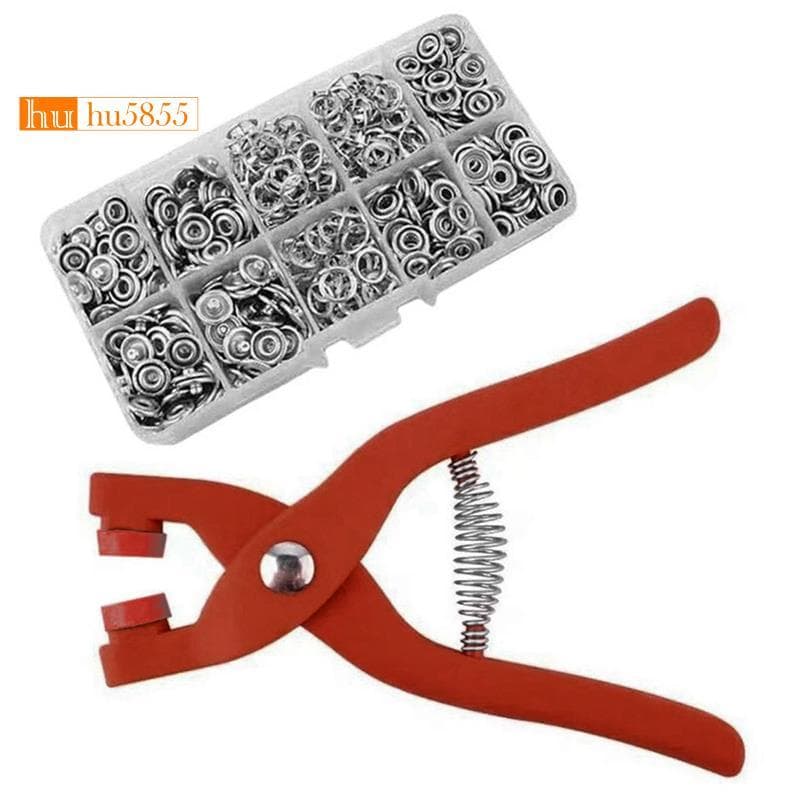 Conjunto De Alicates De Ferramentas De Instalação De Botão De Cinco Garras Alicate De Ferramenta Pressão De Aço Botões S