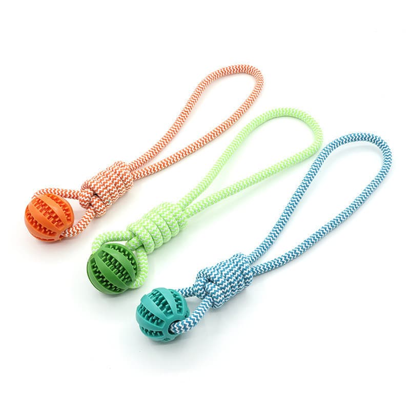 Bola de mordida de cachorro, suprimentos para mordida de cachorro, corda de brinquedo Molar, nós de mordida, não brinque