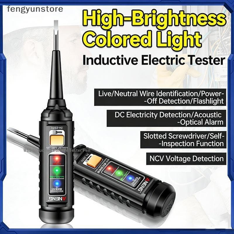 Testador De Chave De Fenda De Uma Palavra , Luz Indicadora De Cor De Destaque , Eletricista Profissional , Caneta De Tes