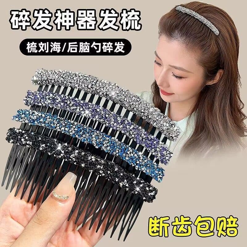Estoque pronto 2026 Cabelo quebrado Arrumado Primavera Verão Novo estilo Pente de inserção Piscando Diamante Sensação de