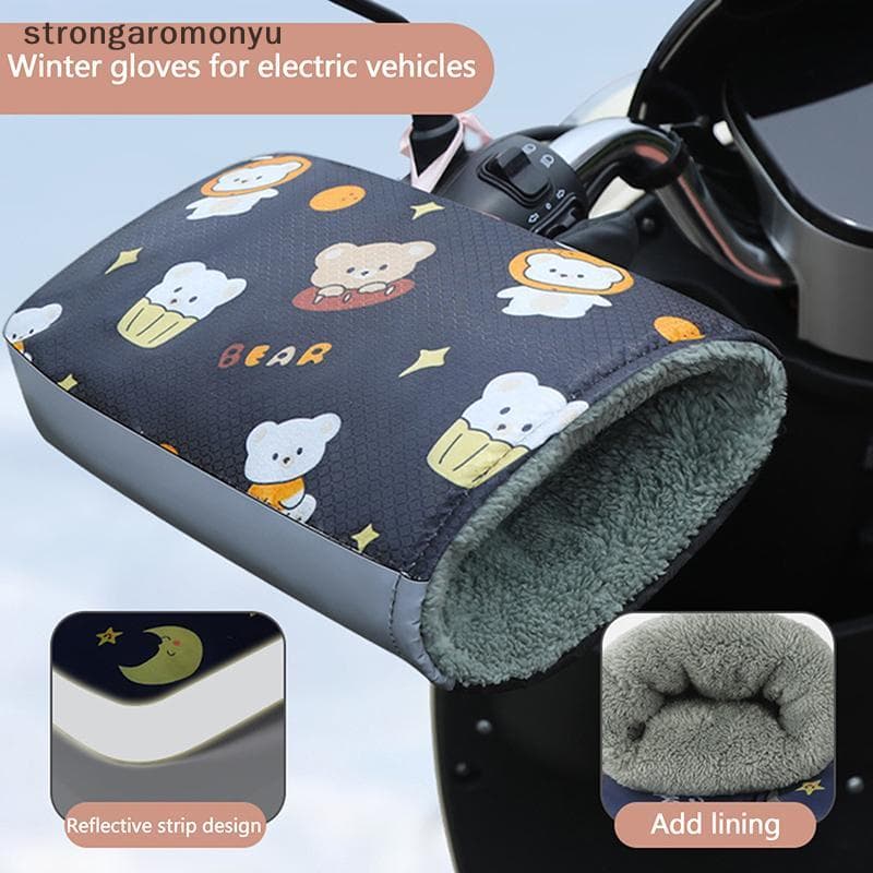 2 Pçs Inverno Ao Ar Livre Motocicleta Guiador Luvas Protetor De Mão À Prova Vento Forro Quente Moto Scooter Lidar Com Ca
