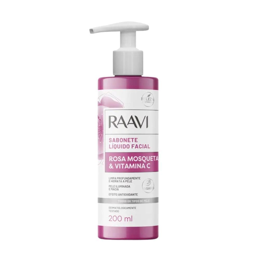 Sabonete Liquido Raavi Rosa Mosqueta e Vitamina C 200ml