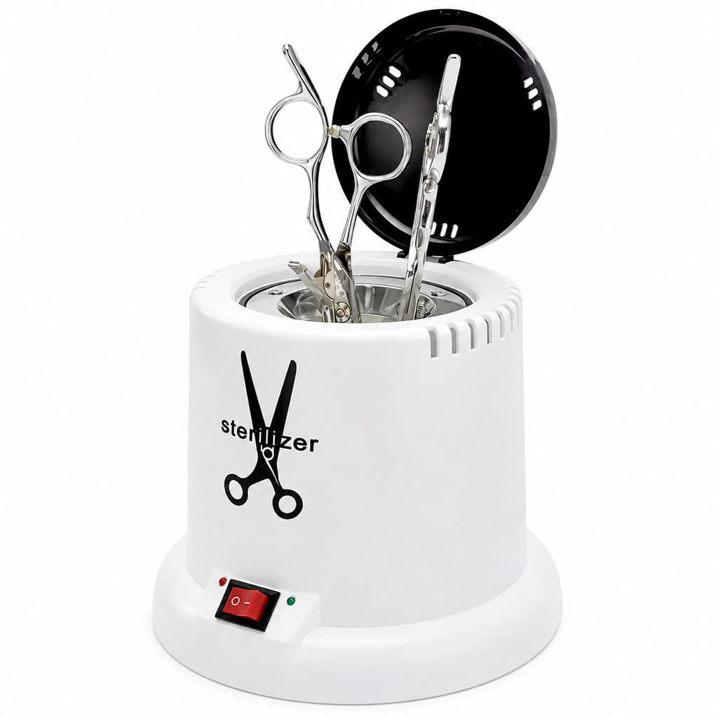 Esterilizador Tesouras BIVOLT Alta Temperatura Salão Beleza Higienização Rápida Instrumentos Profissionais Salão