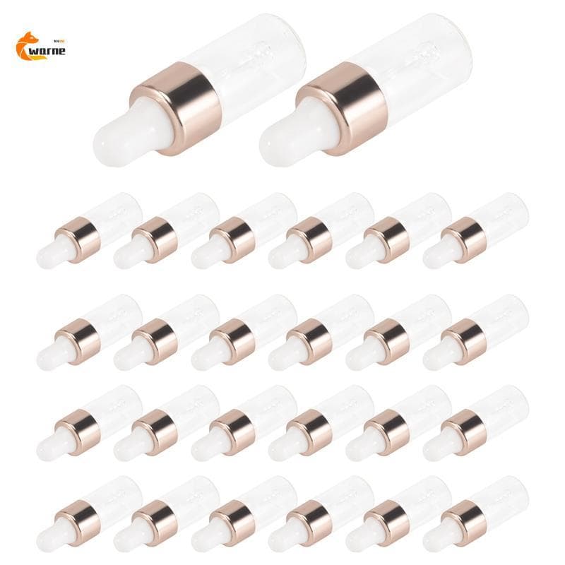 100 Unidades Mini Frasco Conta-Gotas De Vidro Transparente Frascos Óleo Essencial Recipientes De Amostra Para Viagens 3M