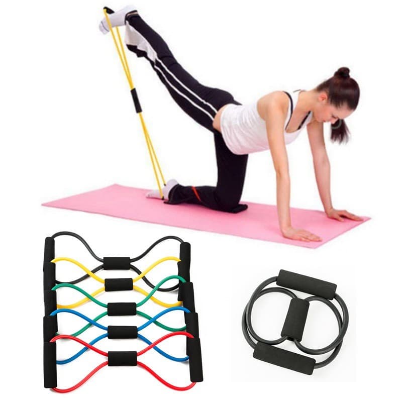 Expansor De Peito De 8 Palavras Corda Elástica Para Puxar Academia Exercício Elástico Yoga Resistência Faixa De Borracha