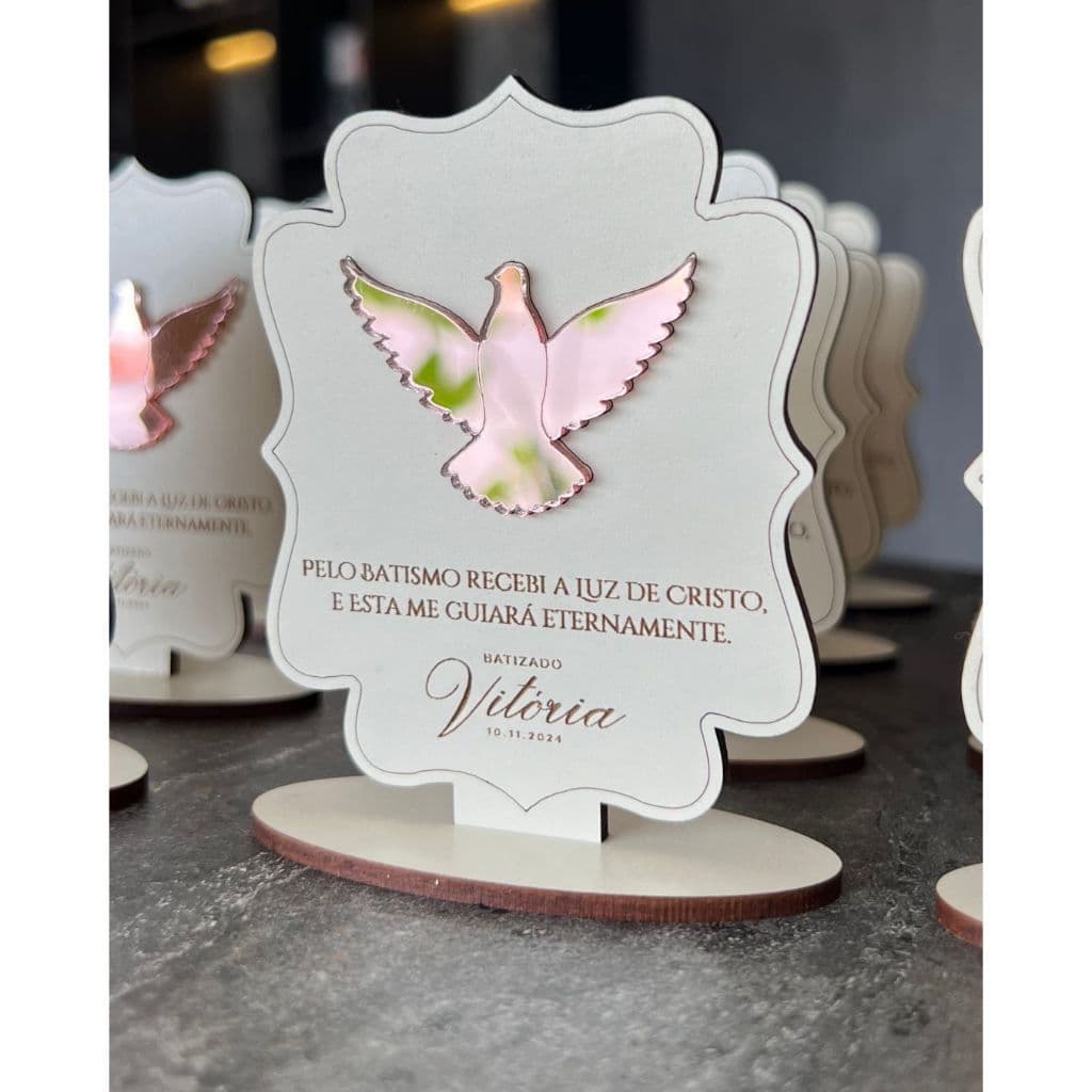 Lembrancinha Batizado Personalizada Com Nome Data Frase Batismo De Menino Menina Decoração Lembrança Para Padrinhos Pais