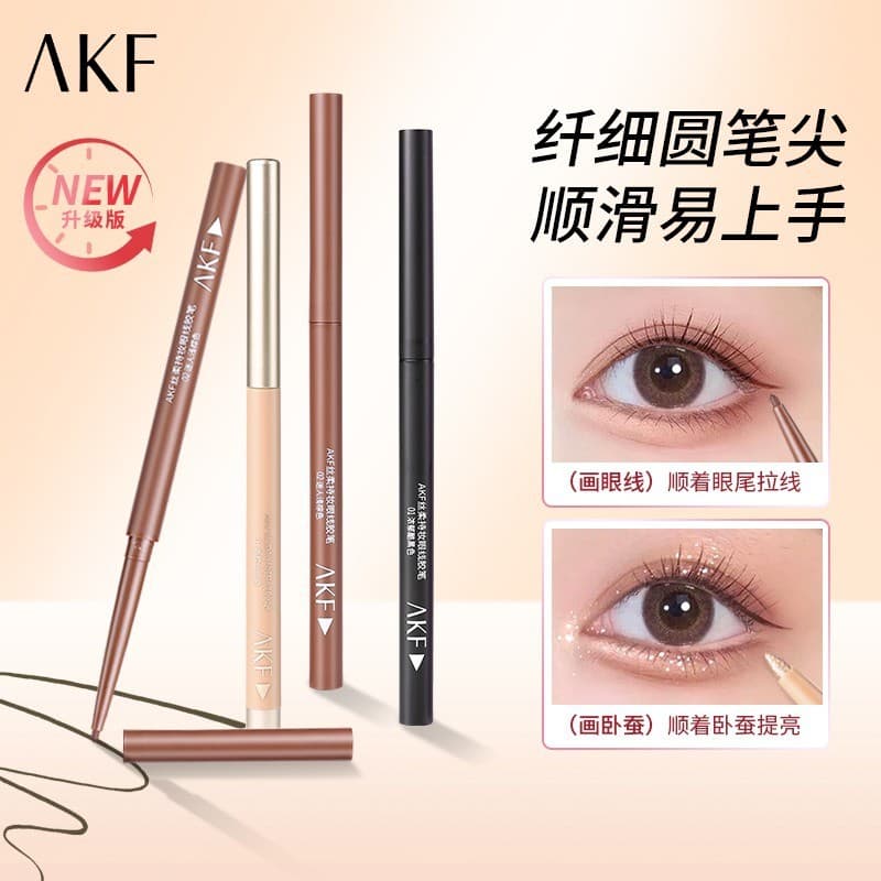 [Autêntico oficial] Caneta de Gel delineador sedoso AKF Nova versão Atualização Slim Round Nib Suave Fácil de começar Re