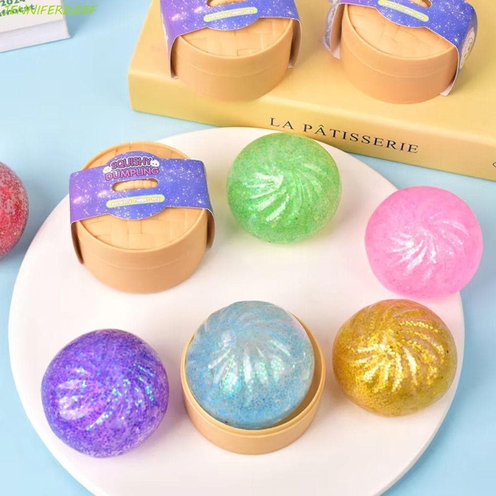 Brinquedos Moles De Bolinho , Mini Glitter Com Mole A Vapor , Bola De Inquietação Sensorial De Pão Realista Macio E Boni