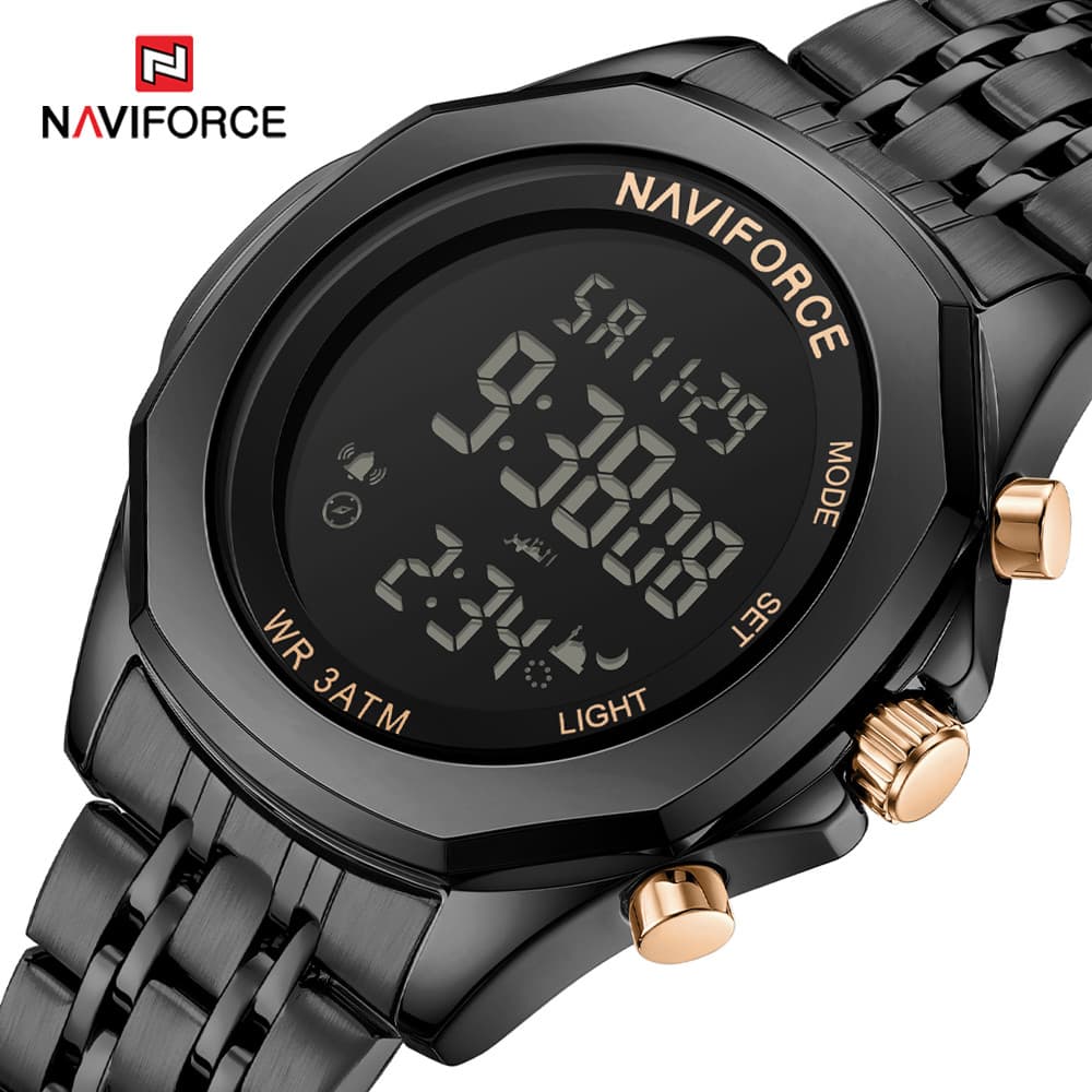 NAVIFORCE NF9275 Relógios Eletrônicos Esportivos De Quartzo Para Homens Com Display De Tempo Duplo LED Luminoso Função D