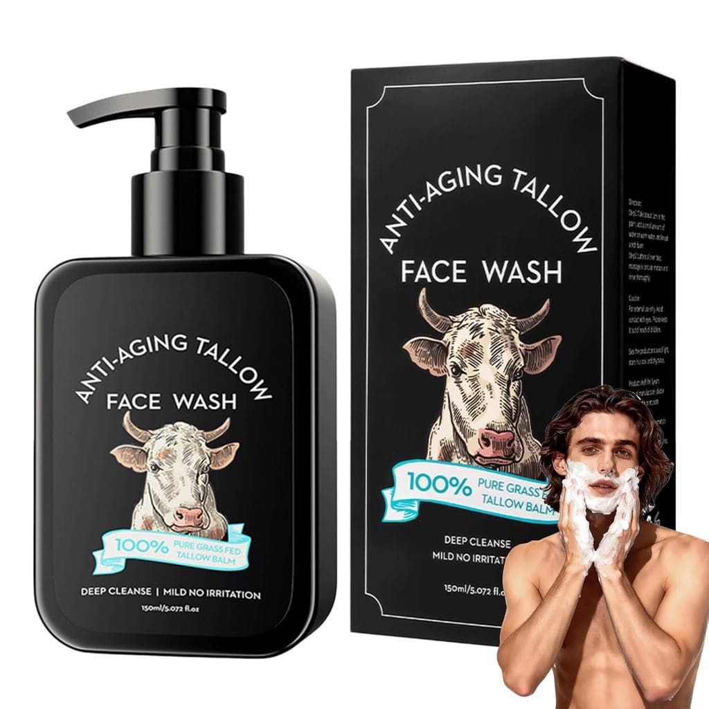 Gel de Limpeza Facial Masculino com Sebo, Antienvelhecimento, Hidratante, Cuidado da Pele para Homens, Controle de Oleos