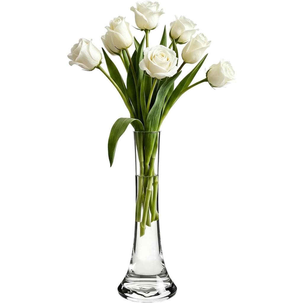 Vaso de Vidro Artístico Soprado à Mão Transparente para Botões de Flores, Pequeno Vaso Decorativo para Flores, Mini Vaso