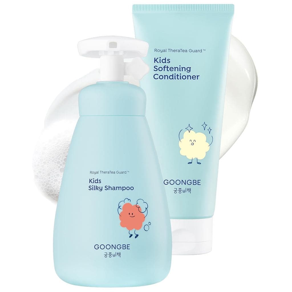 GOONGBE Shampoo e Condicionador Coreano Sem Silicone para Cabelos Fracos e Frisados - Brilho Intenso e Prevenção de Nós