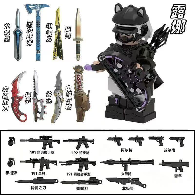 Mini blocos de construção de bonecas Delta Forces 9 personagens compatíveis com conjunto de soldado das forças especiais