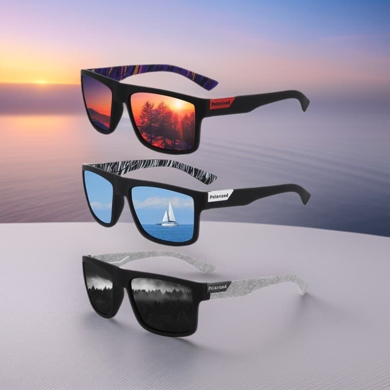 [Estoque pronto] Óculos de sol polarizados masculinos Óculos de sol legais Óculos de sol polarizados 18WJG8.4