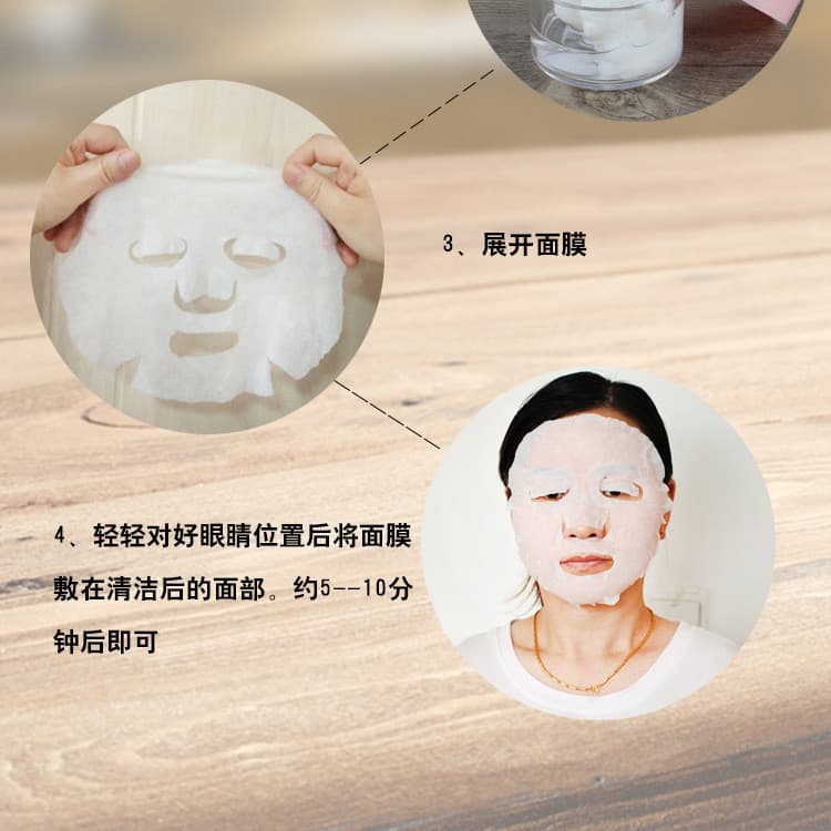 Máscaras faciais comprimidas de algodão, embaladas individualmente, 100 unidades, altamente absorventes, adequadas para