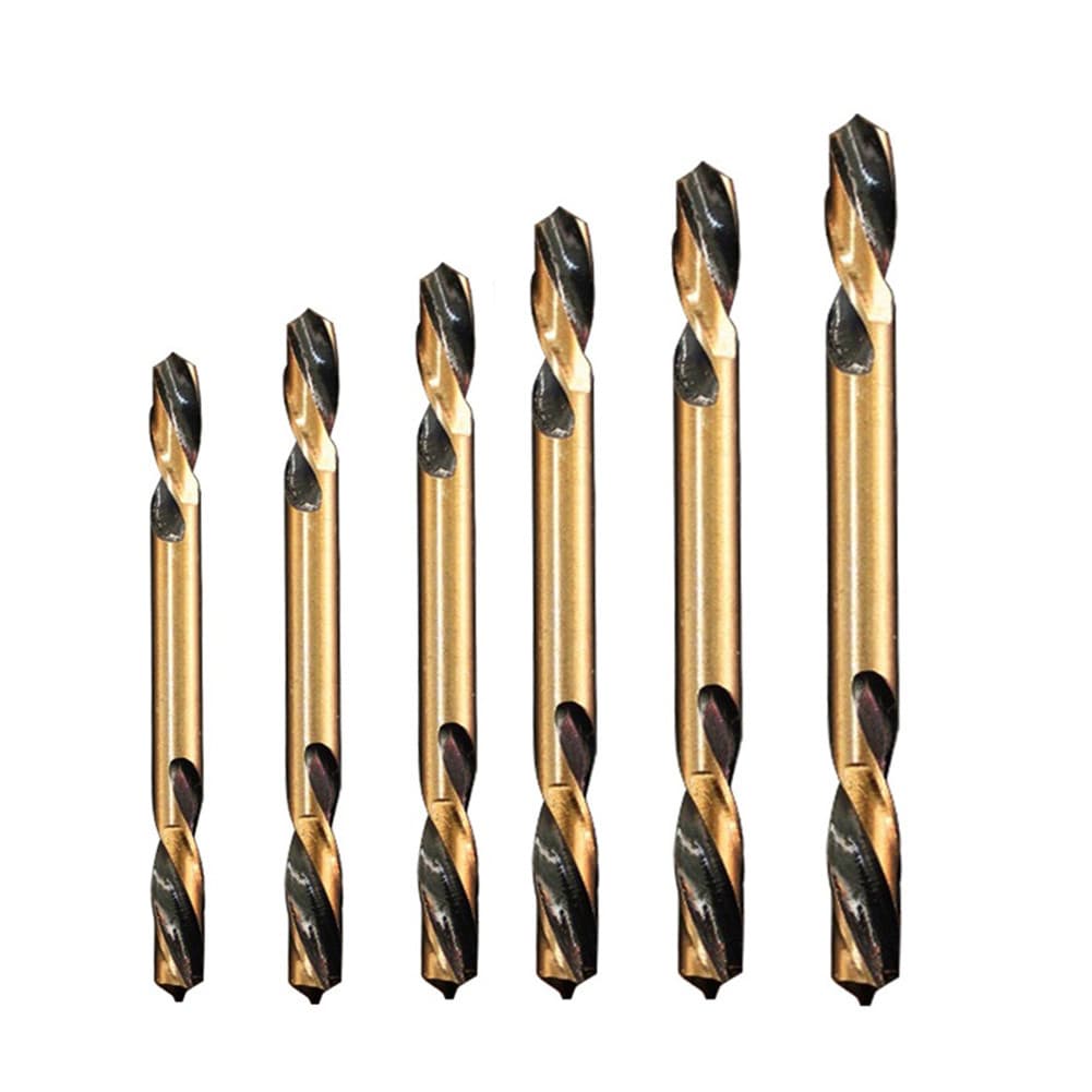 [HALE] 6pcs HSS Brocas Helicoidal De Duas Cabeças Para Perfuração De Madeira De Aço Inoxidável De Metal