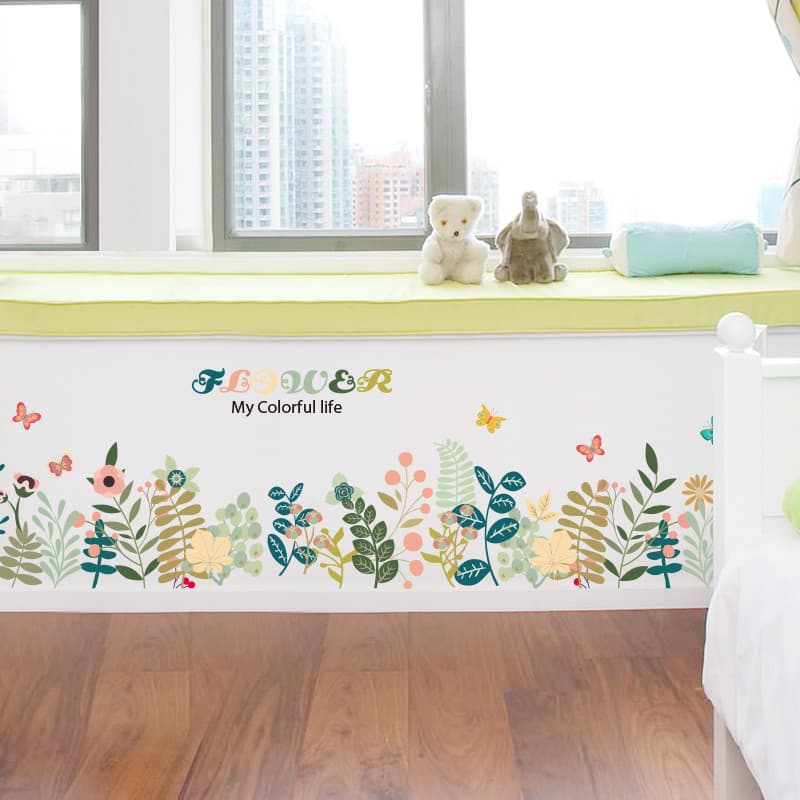 Rodapé adesivos de parede rodapé canto decoração da parede papel de parede auto-adesivo quarto quente Layout adesivos de