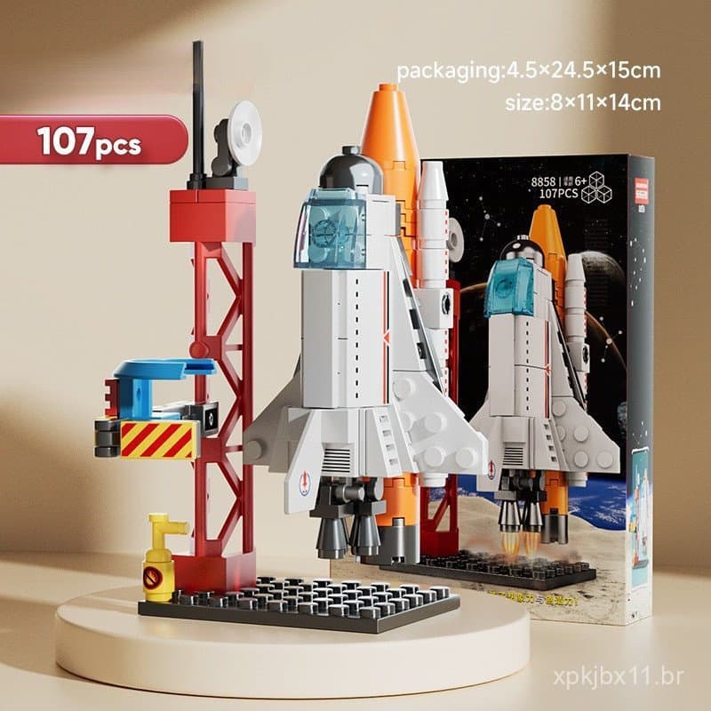 Lego Brothers Compatível Lançamento Aeroespacial Base Educacional Montagem de Brinquedos Infantis Construção B MY5G