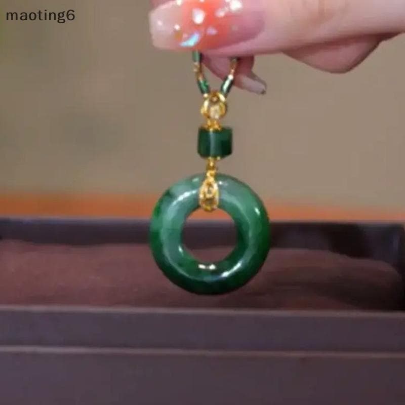 Colar De Bambu Vintage Com Pingente De Imitação De Jade , Flor Totem Solar