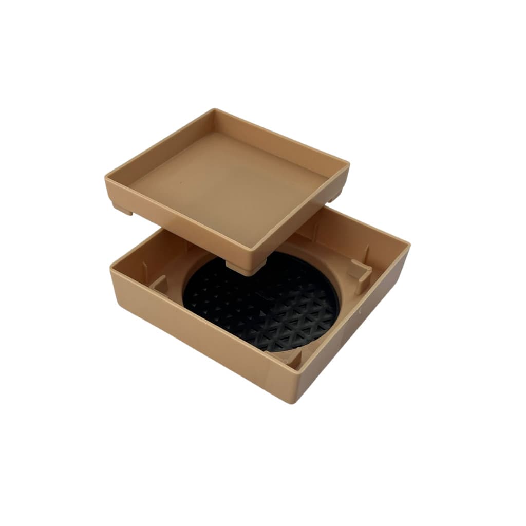 RALO INVISIVEL OCULTO 10x10cm 6 CORES EM ABS PARA PISO BEGE