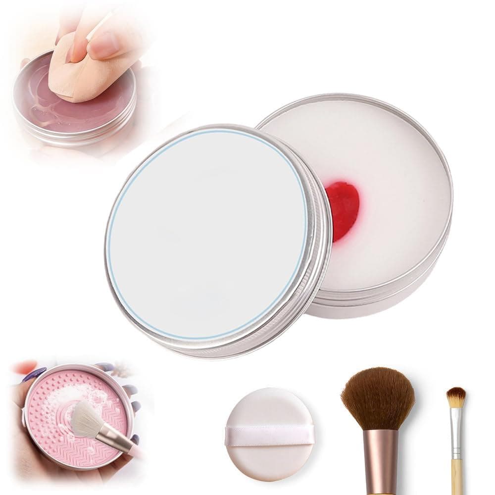 Pincel De Maquiagem Limpador Sabão Com Almofada De Limpeza De Silicone Profunda Escova Para Pincéis Esponjas Viagem