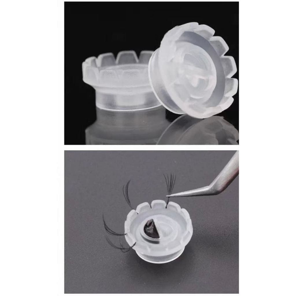 Batoque Flor 100 Unidades Suporte Para Cílios Cola de Cílios Individuais Anel Para Cola de Cílios.