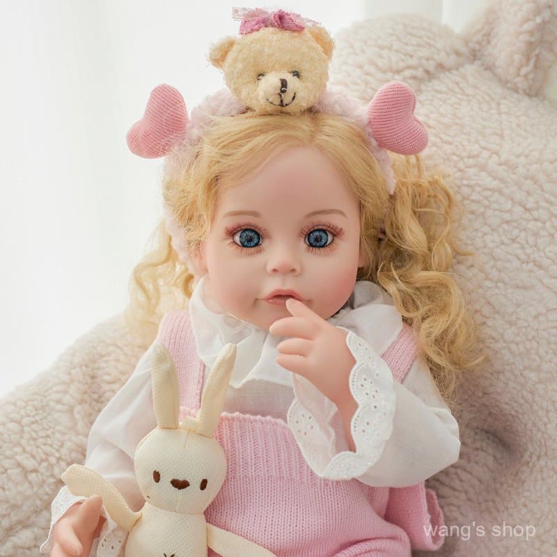 Boneca reborn de 22 polegadas, sucesso de vendas, boneca educativa de vinil completo, boneca realista de 55 cm para atac