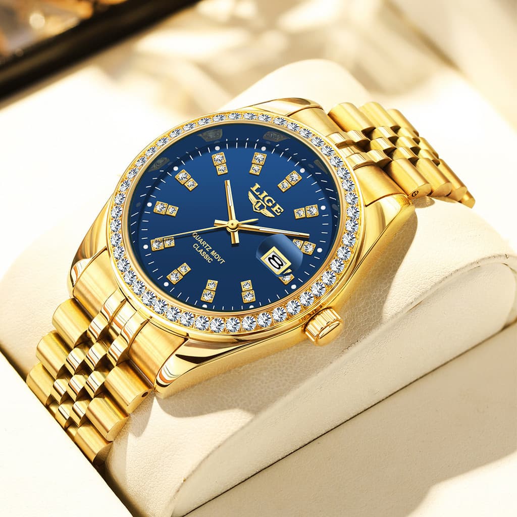 Moda simples cravejado de diamantes grande mostrador relógio masculino relógio de quartzo elegante relógio de pulso domé