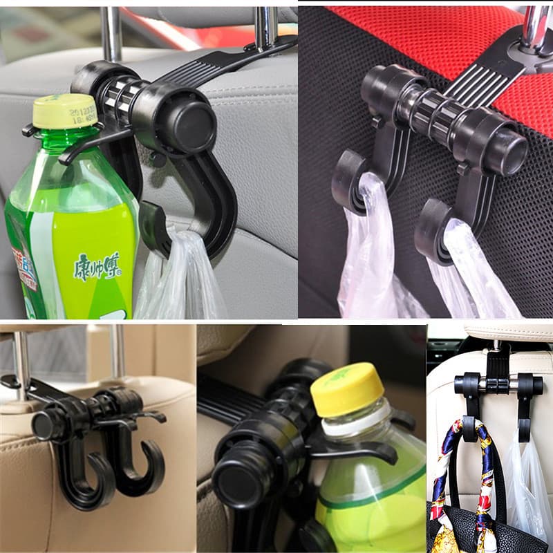 Gancho curto de dupla cabeça para carro, modelo antigo, 65g, tamanho original para encosto de cabeça do banco do carro,
