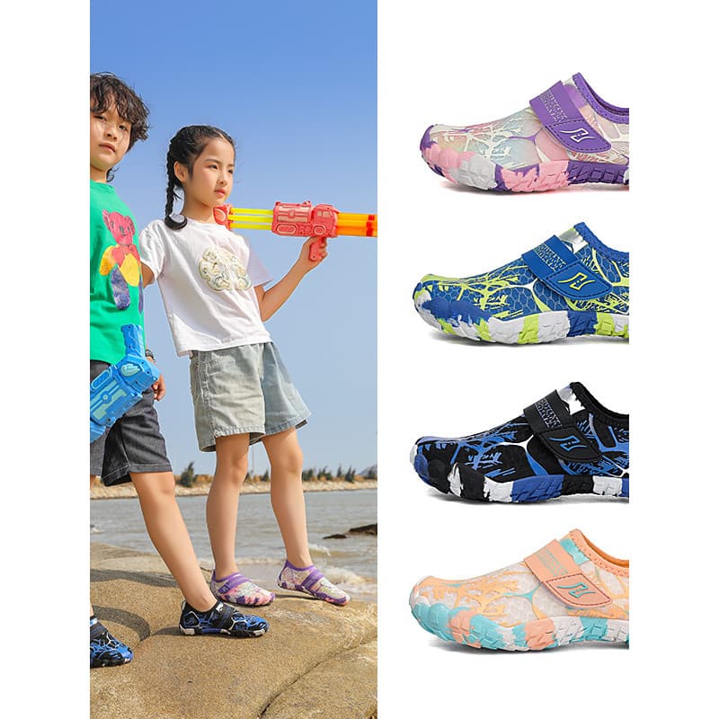 Sapatos de praia de verão crianças ao ar livre vadear antiderrapante anti-corte sapatos de recife meninos meninas parque