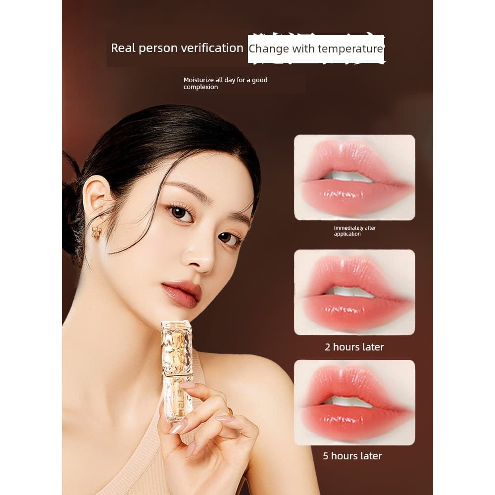 Bálsamo labial que muda de cor, hidratante feminino, hidratante, Anti-secagem, esfoliante para pele morta, linhas labiai