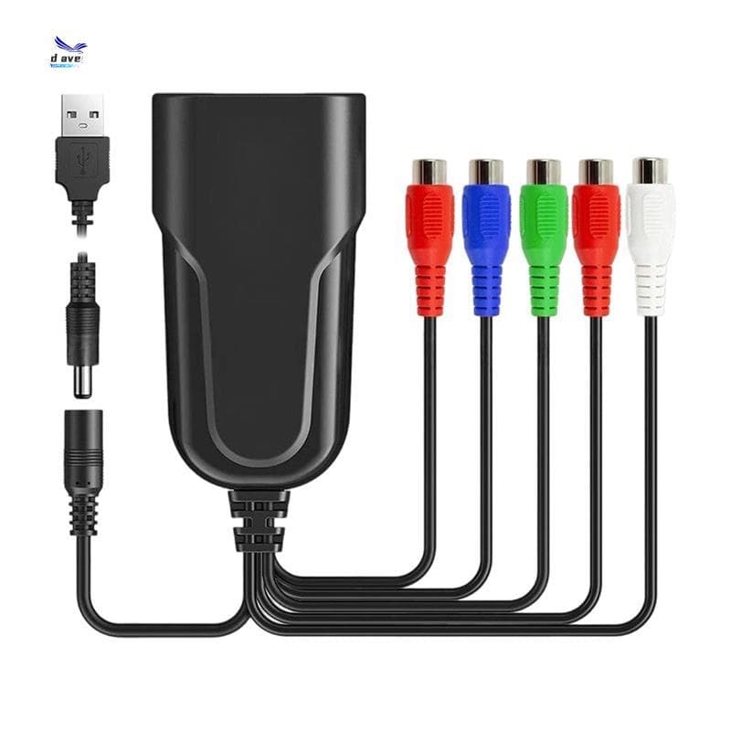 1080P HD YPbPr Vermelho Verde Azul Componente Para-Conversor Compatível Versão 1.3 Plug and Play