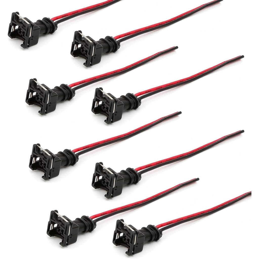 Conector de Injetor de Combustível para Automóveis Downhill 8 PCS, Chicote de Fiação para Injetor de Combustível, Conect