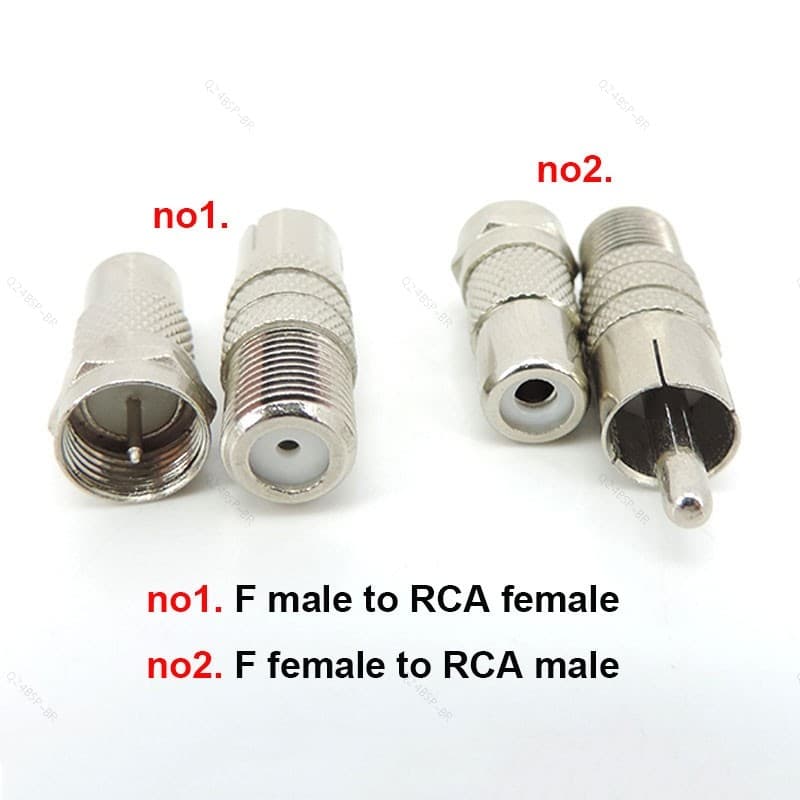 F Macho Fêmea RF TV plug Para RCA Jack Coaxial Adaptador AV Conector Conversor Cabo BR24B