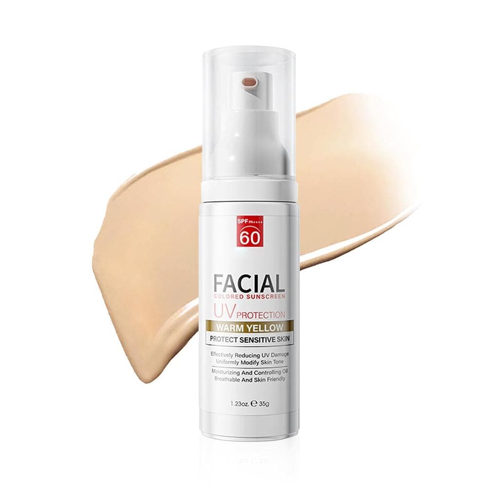 Protetor Solar Facial com Cor FPS 60, Protetor Solar Mineral Hidratante e Primer Facial 2 em 1, Protetor Solar Corporal,