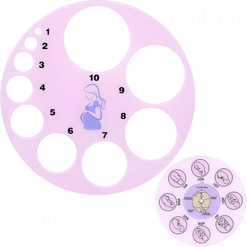 Placa de Dilatação Cervical Hollima para Parteira, Doula e Ferramenta de Posição Fetal para Parteira, Gráfico de Dilataç