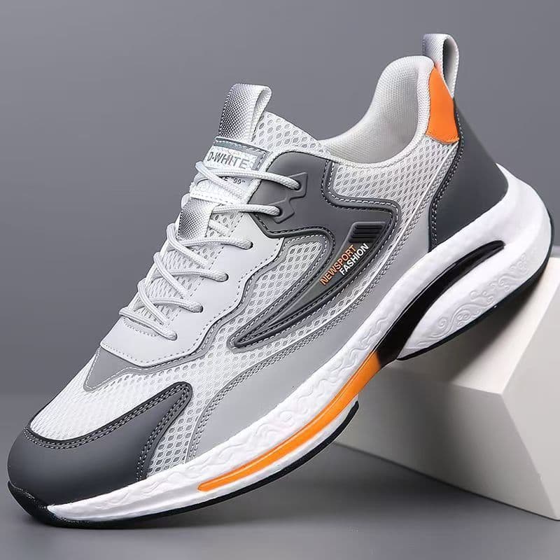 No inverno, novos modelos de calçados masculinos, tênis esportivos casuais respiráveis, tênis masculinos de malha, sola