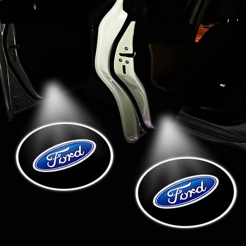 Luz de Projeção de Emblema Automotivo para Porta de Carro, Lâmpada LED de Boas-Vindas, Acessório de Estilo para Ford Foc