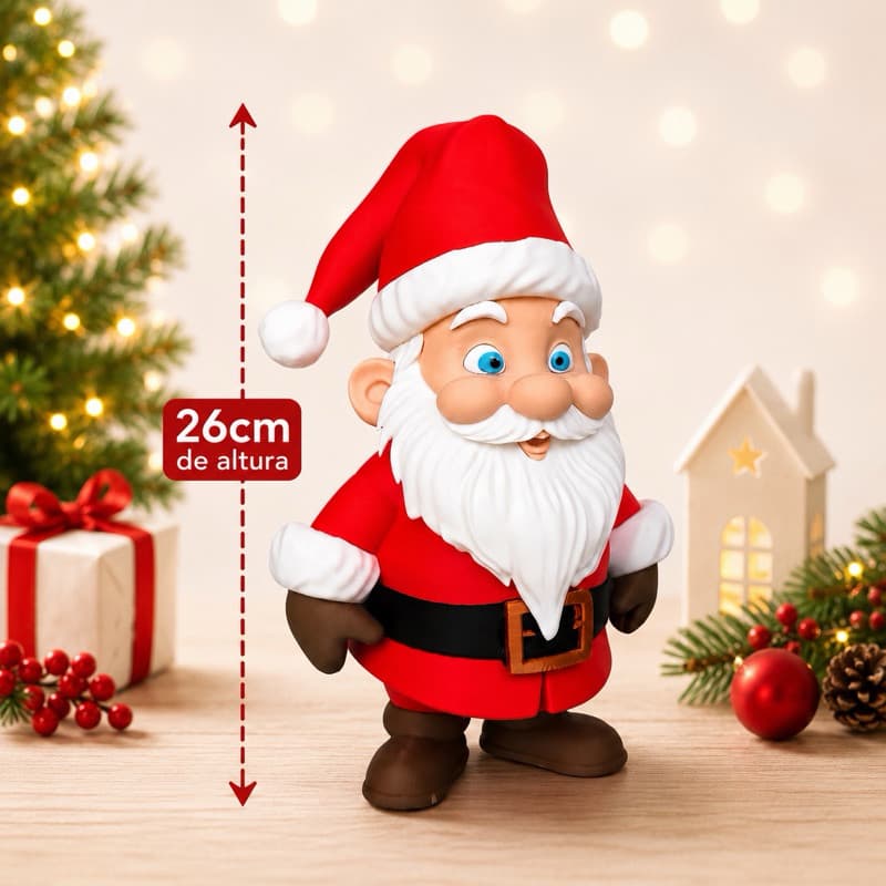 Papai Noel 26cm Decoração de Natal Festas e Aniversário